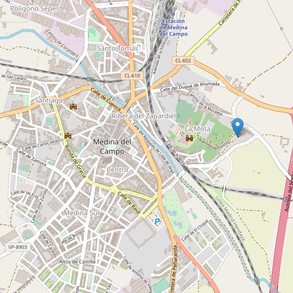 Mapa de vistas en Medina del Campo Thumbnail