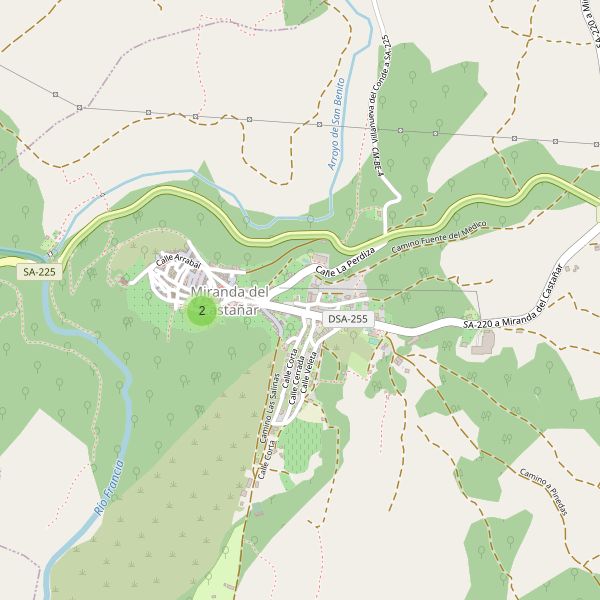 Mapa de vistas en Miranda del Castañar Thumbnail