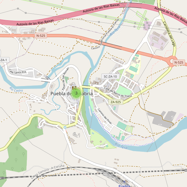 Mapa de vistas en Puebla de Sanabria Thumbnail