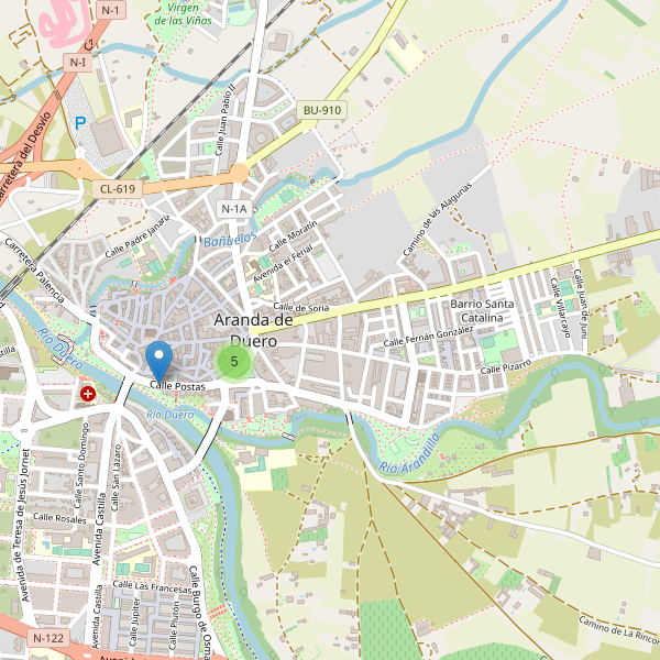 Mapa de zapatos en Aranda de Duero Thumbnail