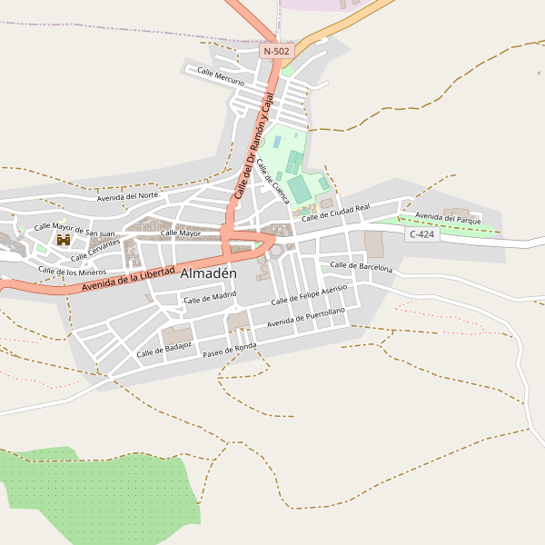 Mapa de aquileres-coches en Almadén Thumbnail