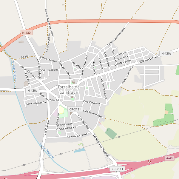 Mapa de hoteles en Torralba de Calatrava Thumbnail