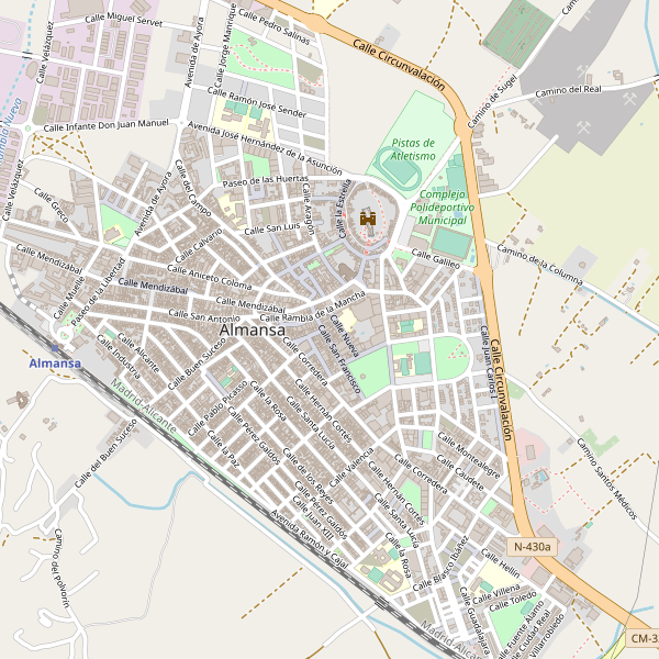 Mapa de aparcamientos-bicicletas en Almansa Thumbnail