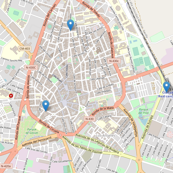 Mapa de aparcamientos-bicicletas en Ciudad Real Thumbnail