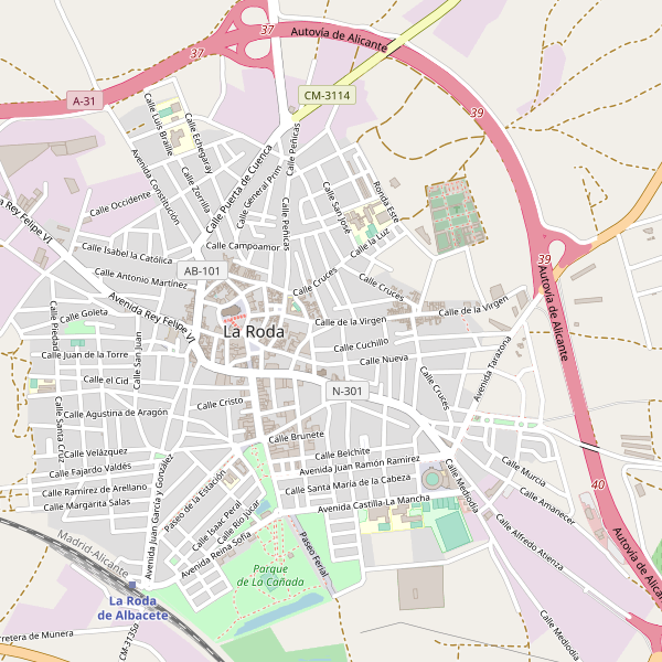 Mapa de aparcamientos-bicicletas en La Roda Thumbnail