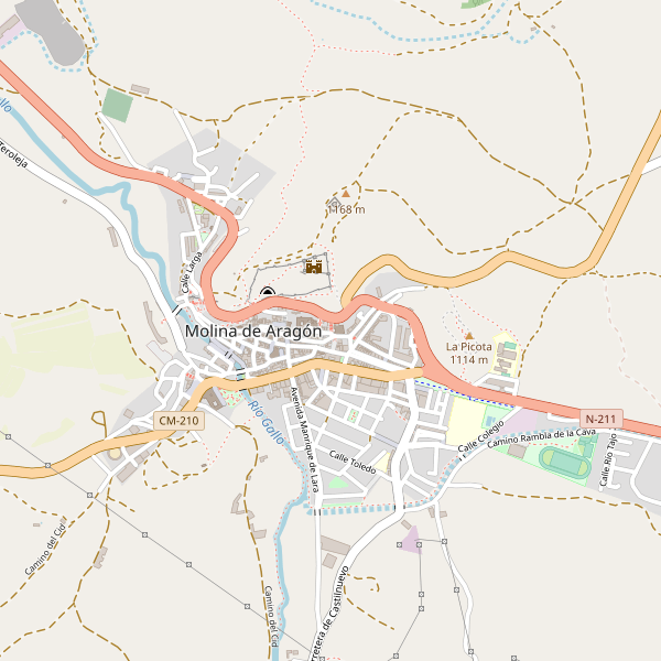 Mapa de aparcamientos-bicicletas en Molina de Aragón Thumbnail