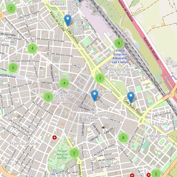 Thumbnail Mapa de aparcamientos en Albacete