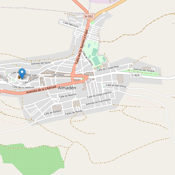 Mapa de aparcamientos en Almadén Thumbnail