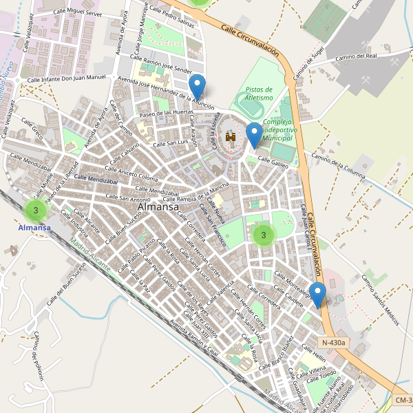 Thumbnail Mapa de aparcamientos en Almansa