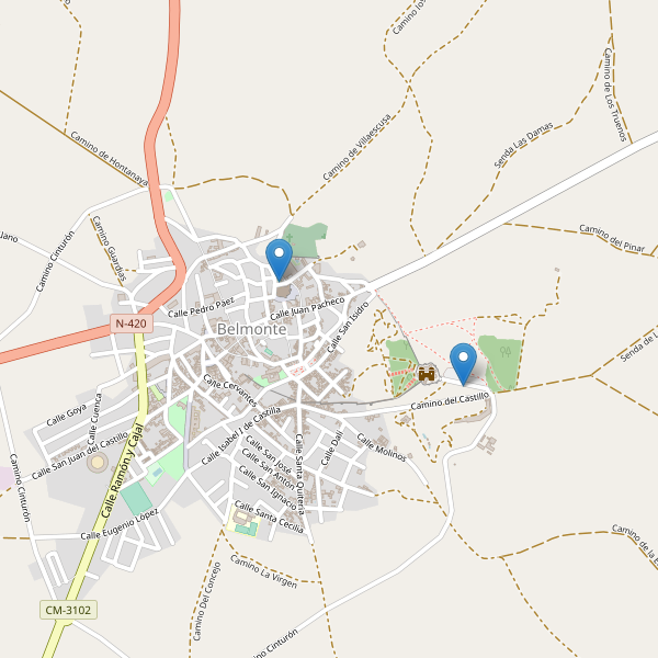 Thumbnail Mapa de aparcamientos en Belmonte (CU)