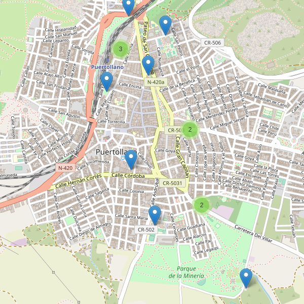 Thumbnail Mapa de aparcamientos en Puertollano