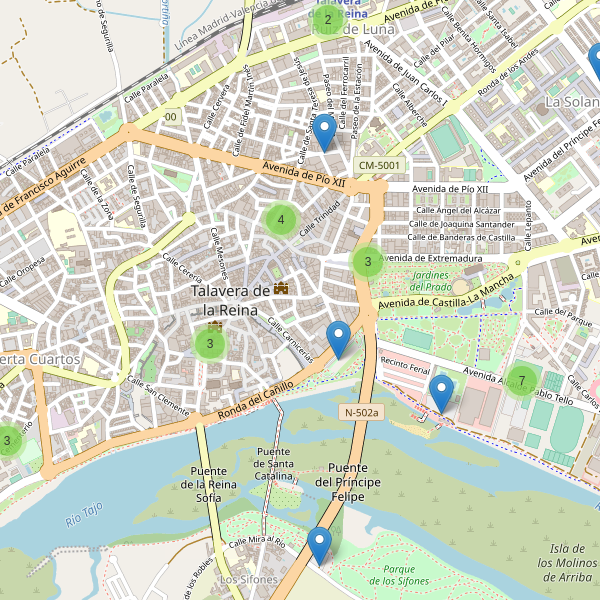 Thumbnail Mapa de aparcamientos en Talavera de la Reina