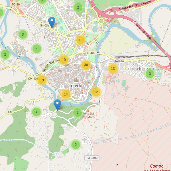 Thumbnail Mapa de aparcamientos en Toledo