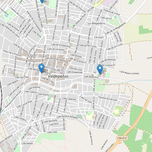 Thumbnail Mapa de aparcamientos en Valdepeñas