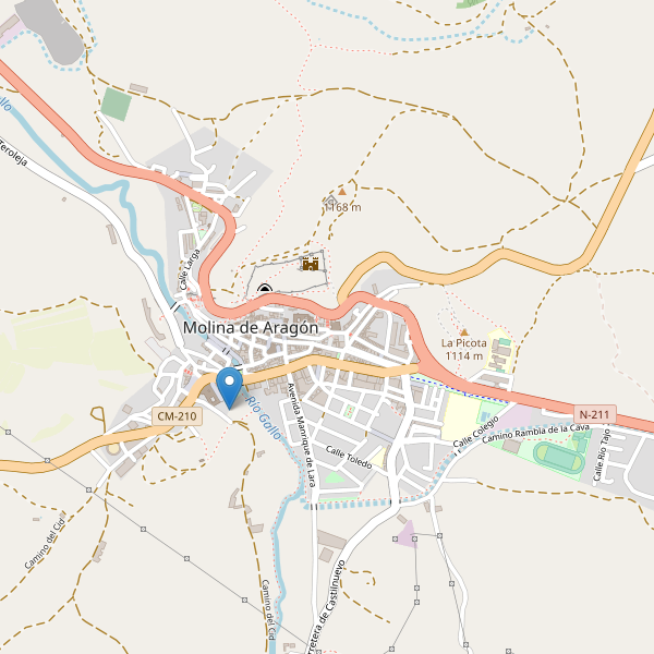 Mapa de aseos en Molina de Aragón Thumbnail