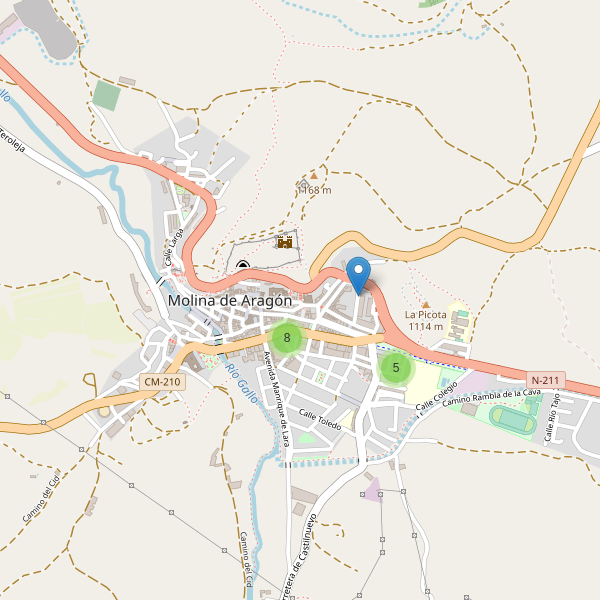 Mapa de bares en Molina de Aragón Thumbnail