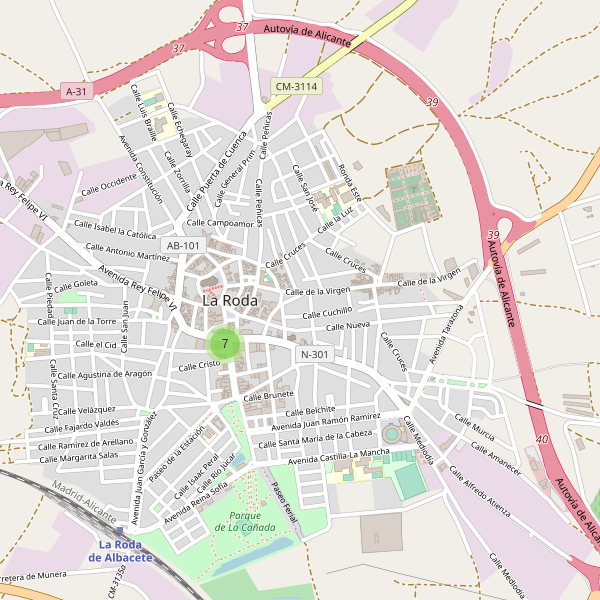 Mapa de cajeros-automaticos en La Roda Thumbnail