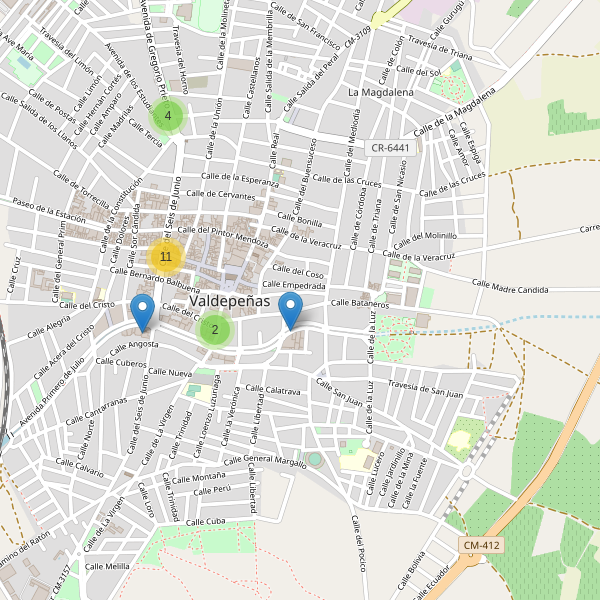 Mapa de cajeros-automaticos en Valdepeñas Thumbnail