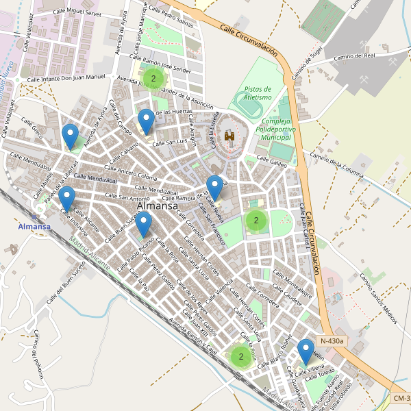 Mapa de escuelas en Almansa Thumbnail