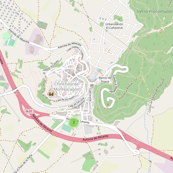 Mapa de escuelas en Chinchilla de Montearagón Thumbnail