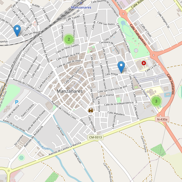 Mapa de escuelas en Manzanares Thumbnail
