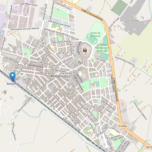 Mapa de estaciones en Almansa Thumbnail