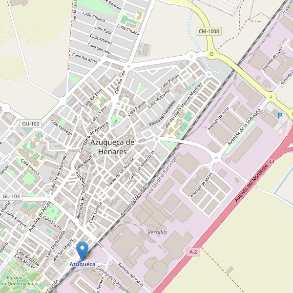 Mapa de estaciones en Azuqueca de Henares Thumbnail