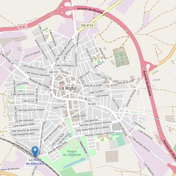 Mapa de estaciones en La Roda Thumbnail