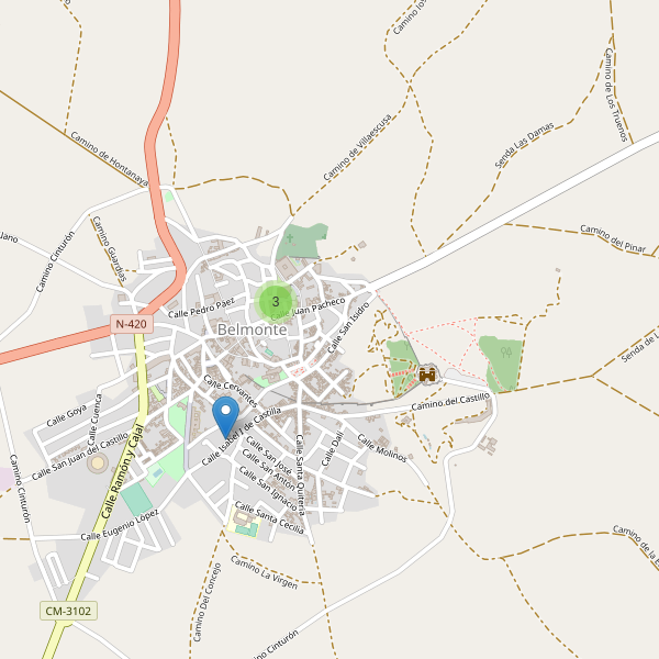 Thumbnail Mapa de hoteles en Belmonte (CU)