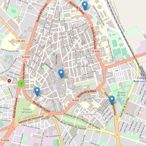 Thumbnail Mapa de hoteles en Ciudad Real