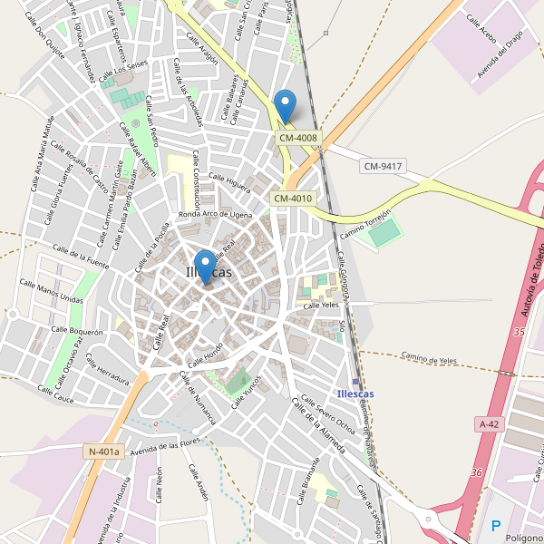 Thumbnail Mapa de hoteles en Illescas