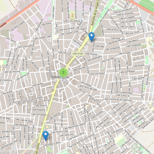 Thumbnail Mapa de hoteles en Tomelloso