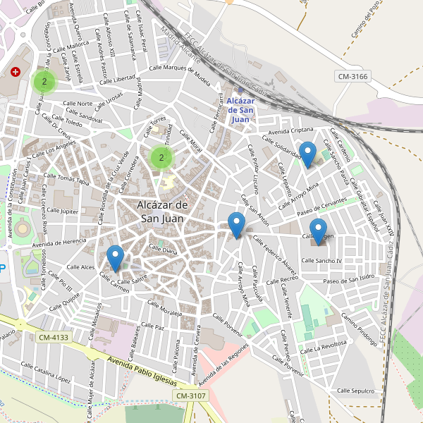 Mapa de iglesias en Alcázar de San Juan Thumbnail