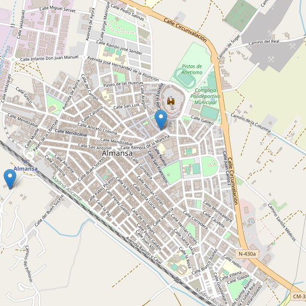 Mapa de iglesias en Almansa Thumbnail