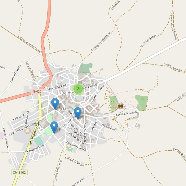 Mapa de iglesias en Belmonte (CU) Thumbnail