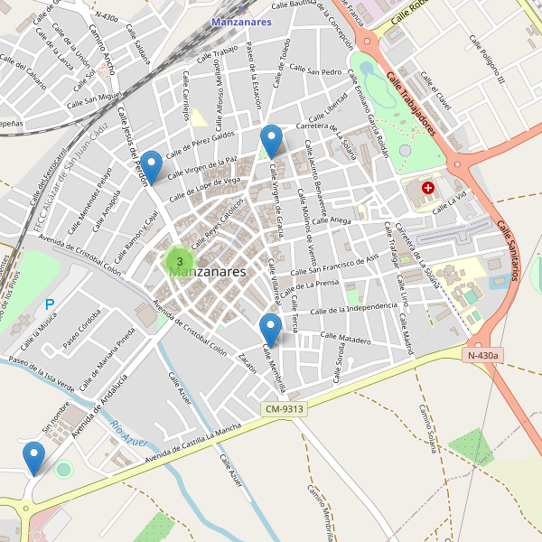 Mapa de iglesias en Manzanares Thumbnail