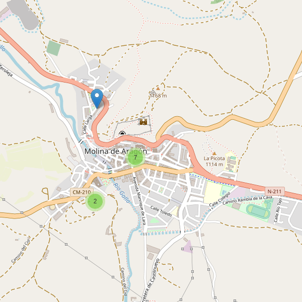 Mapa de iglesias en Molina de Aragón Thumbnail