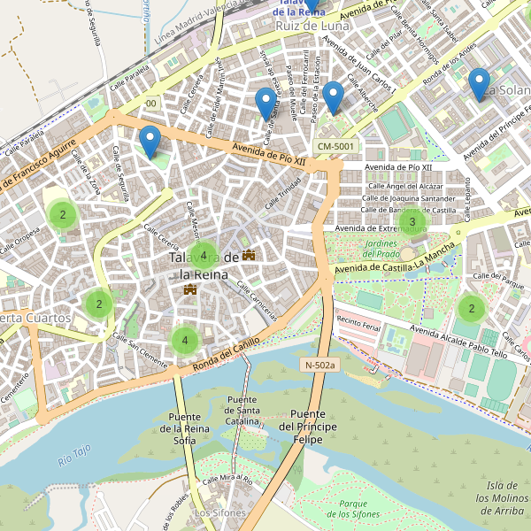 Mapa de iglesias en Talavera de la Reina Thumbnail