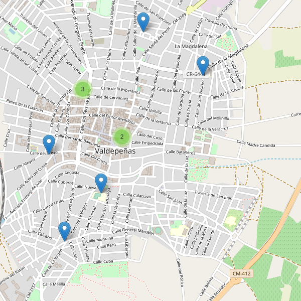 Mapa de iglesias en Valdepeñas Thumbnail