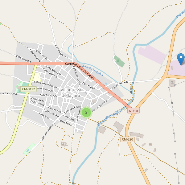 Mapa de iglesias en Villanueva de la Jara Thumbnail