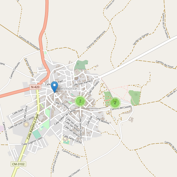 Mapa de monumentos en Belmonte (CU) Thumbnail