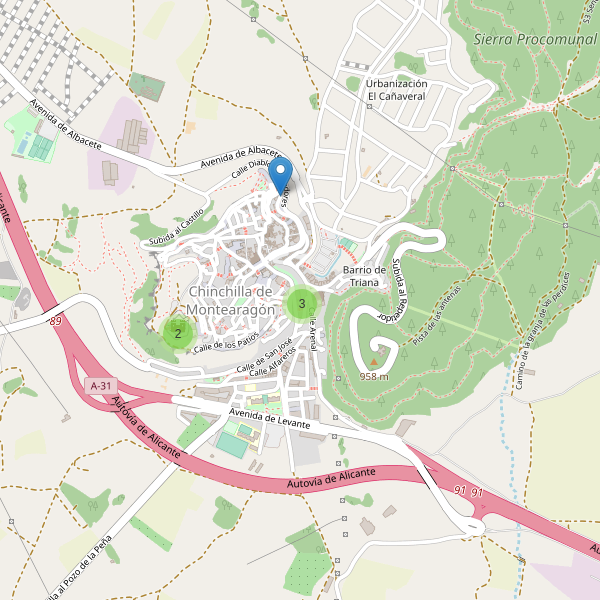 Mapa de monumentos en Chinchilla de Montearagón Thumbnail