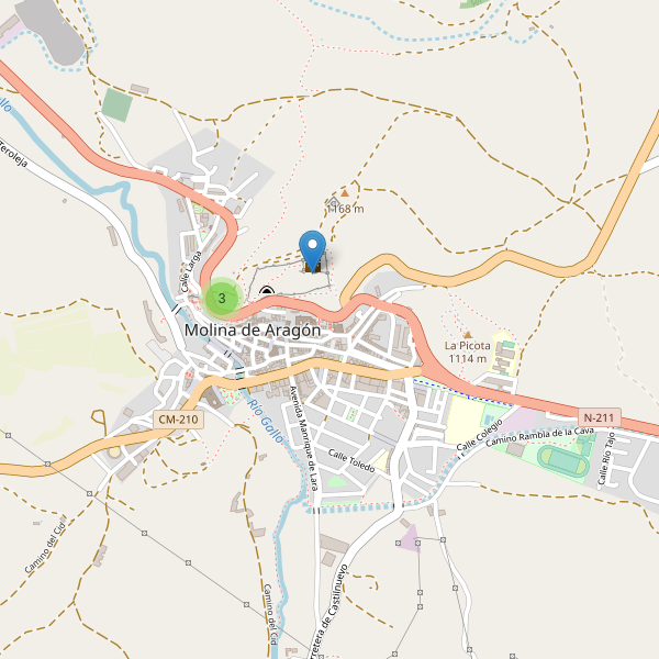Mapa de monumentos en Molina de Aragón Thumbnail