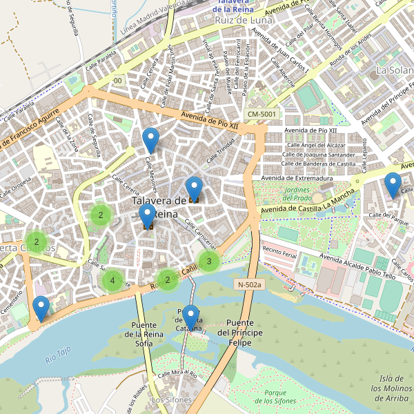 Mapa de monumentos en Talavera de la Reina Thumbnail