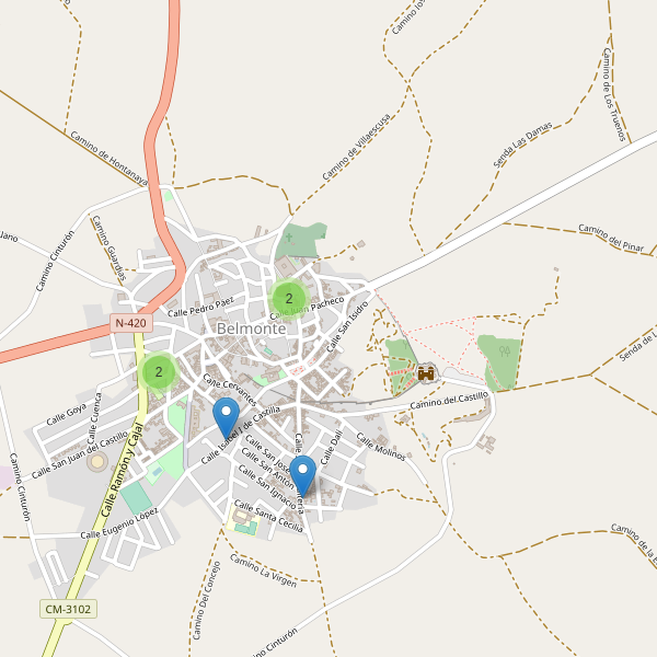 Thumbnail Mapa de restaurantes en Belmonte (CU)