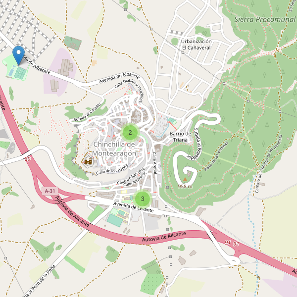 Thumbnail Mapa de restaurantes en Chinchilla de Montearagón