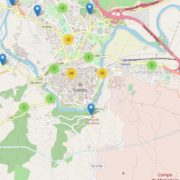 Thumbnail Mapa de restaurantes en Toledo
