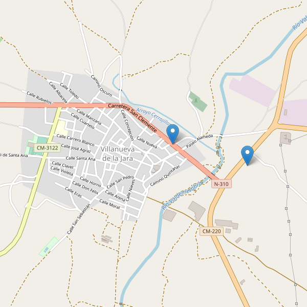 Thumbnail Mapa de restaurantes en Villanueva de la Jara