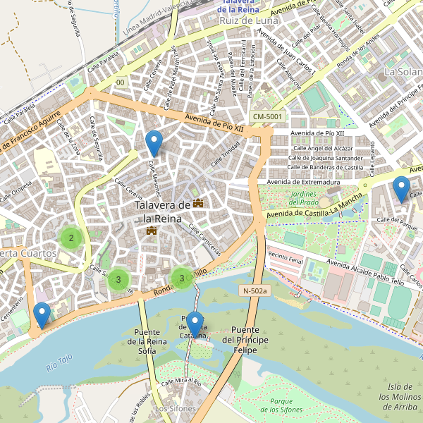 Mapa de sitios-arqueologicos en Talavera de la Reina Thumbnail