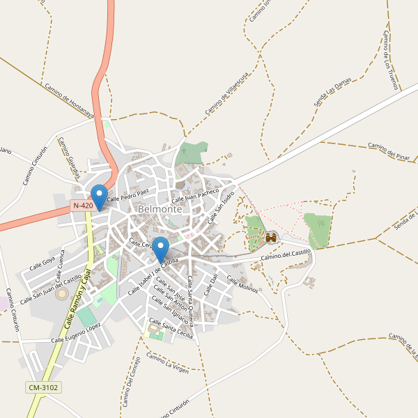 Thumbnail Mapa de supermercados en Belmonte (CU)